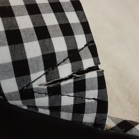 Bar III Women's Size 9W Black & White Gingham Preppy Double Strap Slide Sandals - Picture 7 of 11